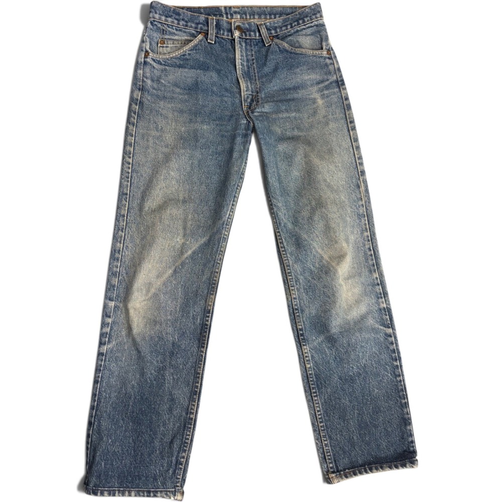 Vintage 1987 Levis 505 Orange Tab Jeans USA Made Medium Wash Straight Leg 30x30
